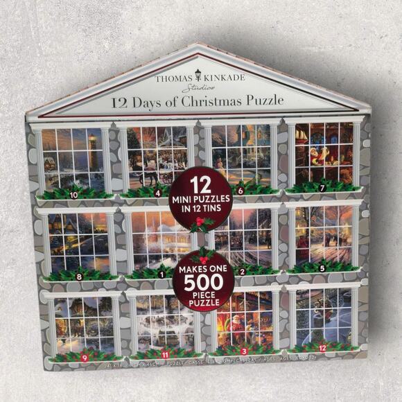 Thomas Kinkade 12 Days to Christmas Mini-Puzzles - Picture 1 of 2
